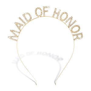 Jaciya Bridesmaid Headband (A2-MAID OF HONOR GOLD)