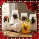 LemonRoad 48 Pcs Derby Day Plastic Cups Bulk 12oz Derby Frosted Clear Disposable Mint Julep Cups Rose Horse Racing Party Supplies Holiday Decorations Home Coffee Wine Beverage Soda Juice Drink