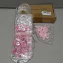 Sweetude 12 Pcs Pink Bow PVC Clear Gift Bag with Handle Ribbon Bowknot for 12oz 16oz 20oz Drinking Glasses Jars Tumbler Treat Gift Bag Reusable Bowtie Coquette Aesthetic Wedding Birthday Favor