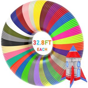 FIROS 3D Pen Filament Refills, 32 Colors 3D Pen PLA Filament, Each Color 32.8 Feet, Total 1050 feet 3D Printing Pen PLA Filament, Compatible with SCRIB3D MYNT3D 3D Pen, Not Suitable for 3Doodler