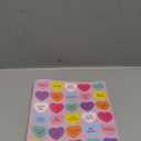 Dispowreath 600 Pcs Valentine's Day Heart Stickers for Kids Conversation Candy Heart Stickers with XOXO Love Be Mine Kisses Hug Me Text Me for Teachers Student Valentine's Day Party