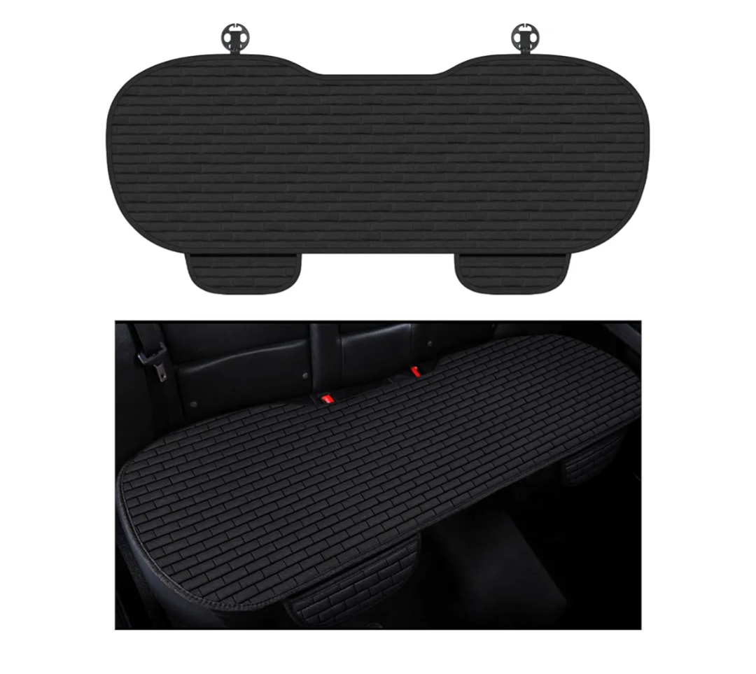 Car Back Seat Cover,Non-Slip & Breathable Bench Seat Cover with Side Pockets for Car Storage & Protecting Interiors,Universal All-Season Seats Back Protector for Most Cars,SUVs (Rear Seat Cover)