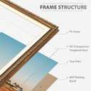 18x24 Frame, Vintage 18 x 24 Picture Frame, Classic Ornate Embossed Decorative Poster Frame for Art Prints, Posters, Photos, Home Wall Decor & Gallery Display, Brown, 18x24in
