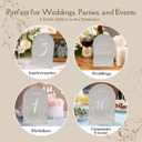 Frosted Acrylic Arch Table Numbers for Weddings  Set of 10 Table Numbers with Stands & Two Additional Signs Guest Book & Cards  Pack of 12- Elegant 5x7 Signs Perfect For Decoration, Receptions, Centerpiece, Party and Events