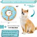Recovery Donut Collar for Dogs & Cat,Inflatable Dog Cone Collar Alternative After Surgery,Soft Cone for Large Medium Small Dog,Adjustable Pet Neck Donut(Blue,Medium+)