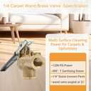 1/4" Carpet Cleaning Wand Angle Valve, Brass Angled Flow Control Valve for Carpet Extractor Upholstery Wand, Angle Valve Handle for Carpet Cleaner