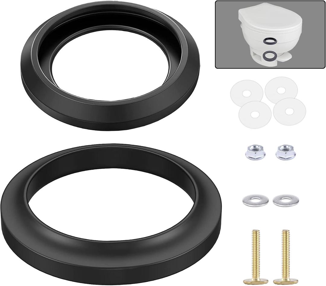 boeemi RV Toilet Seal Kit Replacement for Thetfords Toilet Parts- Ball Seal 34120 & Mounting Hardware Kit, Compatible with Aqua Magic Style Plus, Style II and Residence