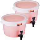 VEVOR Beverage Dispenser, 3 Gallon *2 Drink Dispensers for Parties, Plastic Juice Dispenser with Spigot and Lid, Iced Tea Lemonade Juice Water Dispenser, for Restaurants, Hotels, Parties, 2 Pack