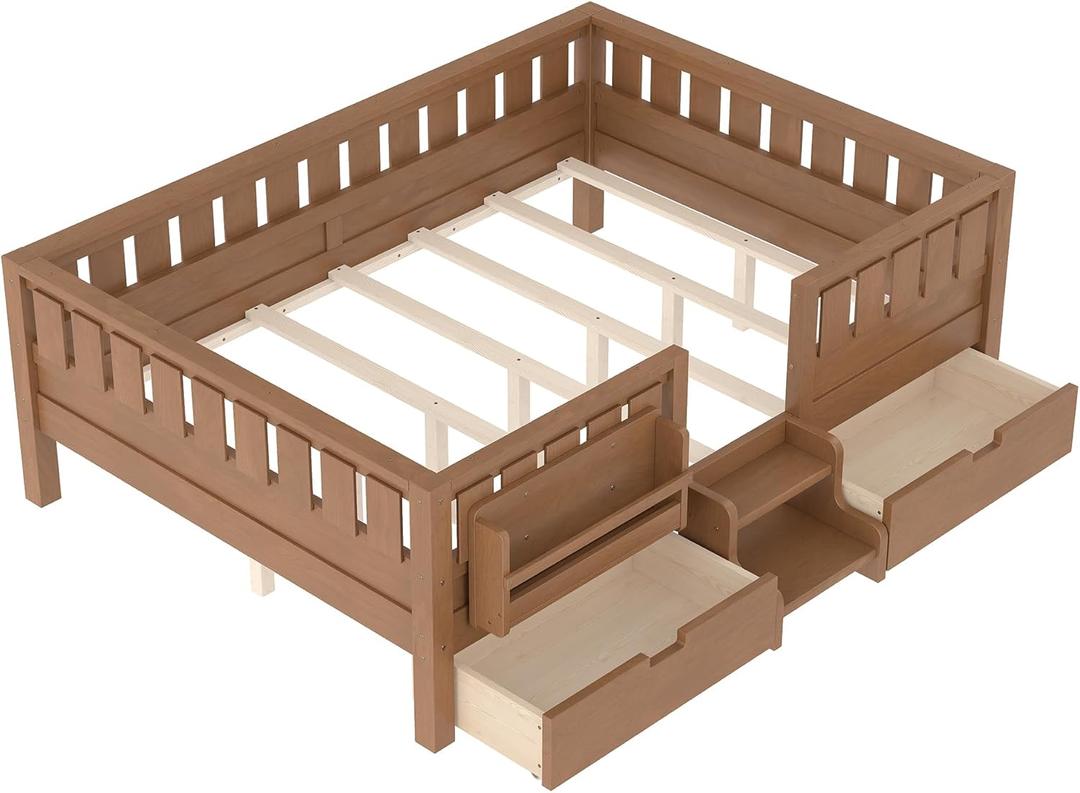 Twin Size Platform Bed, size: 78.54*11.81*5.91 in (Twin)