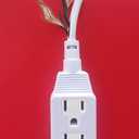 Heavy Duty,Extension Cord,Power Strip,2 Prong Flat Pin Plug Socket,3 Household Appliance Plug use for Household,Office,Travel,10A-15A/2000 watts (3.1 FT)