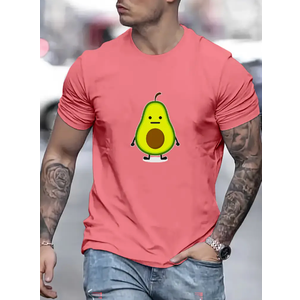 Avocado Print T-shirt, Tees For Men, Casual Short Sleeve T-shirt For Summer Size M