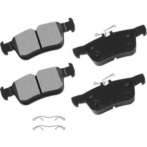 cciyu D1665 Rear Ceramic Brake Pads Kits 4pcs fit For Ford Edge/Escape/Fusion, 17 For Lincoln Continental 15 For Lincoln MKC 16-18 For Lincoln MKX 13-18 For Lincoln MKZ For Lincoln Nautilus