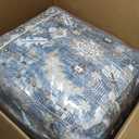 OPPODREAM Thin Vintage Blue Area Rugs 5x7, 5 x 7 Retro Washable Rug Non Slip, Low-Pile Faux Wool Carpet, Distressed Navy Floor Mat for Living Room, Bedroom, Kitchen, Office, Dorm, Dinning Room