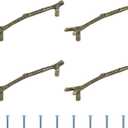 Gartful Handles for Resin Tray, 4-Pack 160mm Branches Shaped Metal Handles with Screw Set for Epoxy Casting Silicone Mold, Serving Board, Kitchen Cabinet Door, Faux Geode Agate, Bronze
