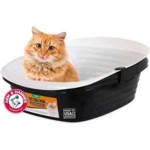 Arm & Hammer Large Sifting Litter Box Scoop Free Cat Litter Tray with Microban, Made in USA