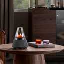 BLUEMAN Bluetooth Speakers Wireless for Home, Candle Holders,White Noise Sounds, TWS Pairing, Real Clear Glass Cover, Decorative Speakers,Designer Artistic Speaker, Grey Green