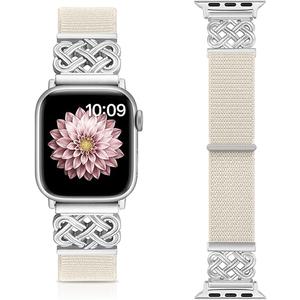 Nylon Bands Compatible with Apple Watch Band 38mm 40mm 41mm 42mm 44mm 45mm 46mm 49mm Women Men,Stretchy Adjustable Interlock Buckle Strap for iWatch Series 10 9 8 7 6 5 4 3 SE Ultra 2 1