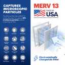 BNX TruFilter 14x20x1 Air Filter MERV 13 (6-Pack) - MADE IN USA - Electrostatic Pleated Air Conditioner HVAC AC Furnace Filters for Allergies, Pollen, Mold, Bacteria, Smoke, Allergen, MPR 1900 FPR 10