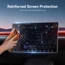 YONZEE Screen Protector for Tesla Model 3 Highland & Model Y Juniper 20242026, HD Tempered Glass Front & Rear Screen Protectors with Alignment Kit, 9H Hardness, Anti-Scratch, Crystal Clear Display