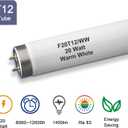 (6Pack) F20T12/WW T12 20W 2ft Fluorescent Tube Light Bulb,F20T12/DSW/RP Soft Warm White,24 inch, Premium Kitchen and Bath,1150 Lumen, 20 watt,3000K