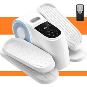 VIVURN 028 Under Desk Elliptical 12 Speed 5 Modes Motorized Leg Exerciser While Sitting for Seniors As Seen on TV Low Impact Electric Pedal Exerciser with Non-Slip Mat Quiet for Home and Office (White)