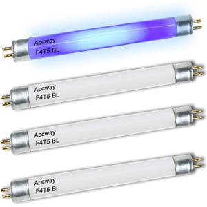 6'' F4T5/BL Fluorescent Bulb 4Watt 350BL,F4W Black Blue Light Lamp,FL4NL- T5 Linear Tube -G5 Mini Bi Pin Base (4pack)