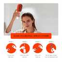 2-in-1 Detangler Hair Brush, With Built-In Mister Spray, Wet & Dry Detangling Brush for Curly, Wavy & Straight Hair | No-Tangle Anti-Frizz Hair Care Brush,Water Reservoir 50ml. (Orange)