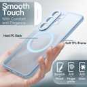 JETech Magnetic Case for Samsung Galaxy S26 Ultra, Translucent Matte Back Shockproof Cover (Omphalodes)