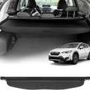 Powerty Retractable Cargo Cover for 2018-2023 Subaru Crosstrek/Impreza - Canvas Texture Trunk Cover Privacy Screen Rear Security Shade for Crosstrek Accessories (Not for Plug-in and Hybrid Models)