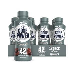 Core Power Elite High Protein Shake, Chocolate, 42g Bottle, 14oz, 12 Pack, EXP: FEB 09/2027