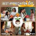 2 x Inspirational Gifts for Men and Women - Hand Made Sunflower Crochet on The Front - Christmas, Birthday and Thank-You Gifts for Colleagues, Sisters, Friends, Teachers and Family (Sunflower-4)