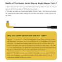 9V Heated Jacket Battery Step-Up Adapter Charger Cable for 7.4V 8.4V Heated Jackets, Heated Hoodies and Heated Vests(Not for 12V Heated Gear)