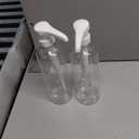 VITVITI Plastic Mouthwash Dispenser for Bathroom, 17 OZ Pump Mouth Wash Container Bottle with Cup, Clear Refillable Mouthwash Dispenser with Labels, Set of 2