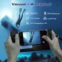 2 x Vacuum Waterproof Phone Pouch IP68 Max 7" Black | Universal Dry Bag Case | Vacuum-sealed for bubble-free HD photos & flawless touch. IP68 waterproof pouch with lanyard for phones up to 7".