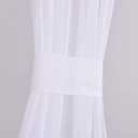 2 x Home Brilliant White French Door Curtain Panels Window Drapery Rod Pocket with Tie Back, Set of 2, 30 x 72 Inch Long