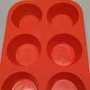 Jumbo Muffin Pan, 3.5 Inch Large Muffin Pan 6 Cup Silicone Jumbo Cupcake Tin for Baking Food Grade Silicone Mold Non Stick