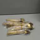 Matte Gold Silverware Set, Oliviola 40-Piece Stainless Steel Flatware Cutlery Set Service for 8, Satin Finish Kitchen Utensil Set, Dishwasher Safe