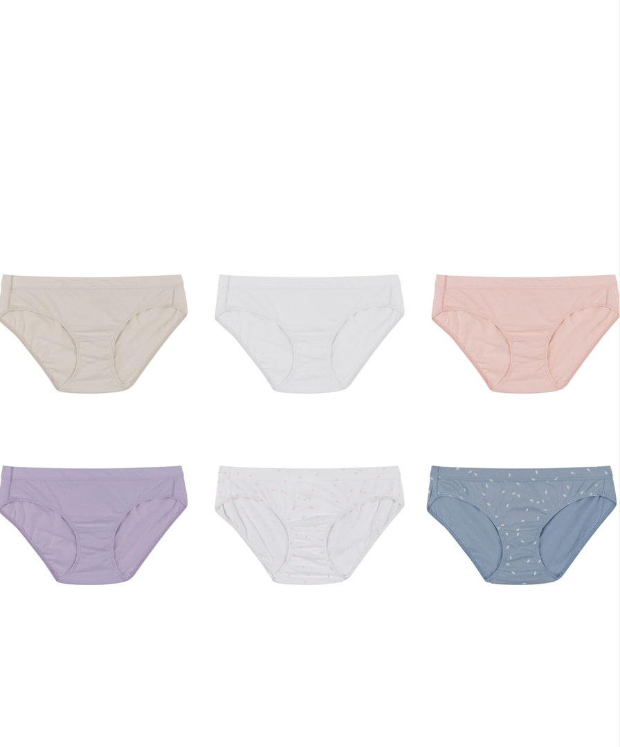 Hanes Women's Organic Cotton Panties Pack, ComfortSoft Underwear, 6-Pack (Colors May Vary) 9