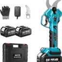 SEESII Electric Pruning Shears for Gardening: 1.8 Cutting Cordless Power Pruner - Brushless Motor, Dual 4.0Ah Battery, 4 Levels Adjustable Extra SK5 Blade Branches Cutter For Tree & Flower Trimming