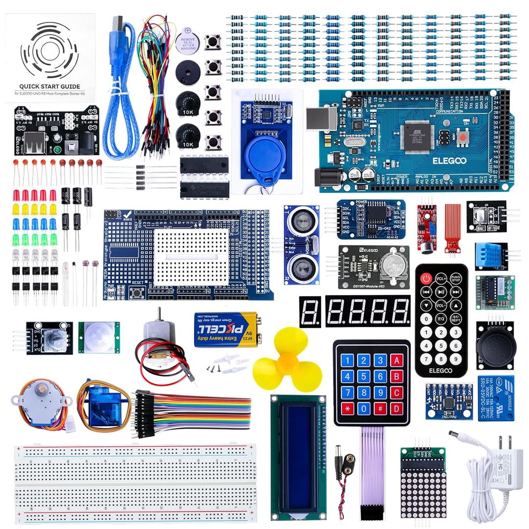 ELEGOO Mega R3 Project The Most Complete Ultimate Starter Kit with Tutorial Compatible with Arduino IDE