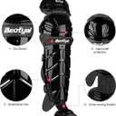 Baseball Softball Catcher Leg Guards Shin Guards for Youth Adult (Black) Left Leg