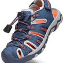 DREAM PAIRS Boys Girls Summer Outdoor Athletic Sport Sandals Walking Hiking Hook and Loop Adjustable Multicolor for Toddler/Little/Big Kids (Gray, S)