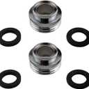 ZCZQC 2Set Faucet to Hose Adapter Multi Threaded Garden Hose 13/16 in Connects to Female Faucet Aerator Chrome Plated Solid Brass for Kitchen Sink Connectors