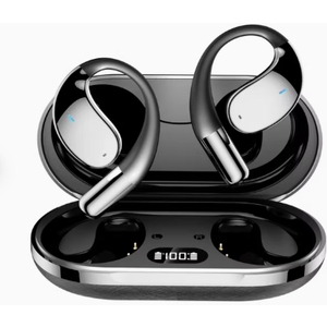 Yyk-Q39 High Quality True Wireless Earphone Ows Open Ear Hanging Sports Earbuds with Noise Cancelling and IP54 Waterproof, Black