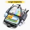 Vorspack Clear Backpack Heavy Duty - Large Clear Backpacks for School See Through Bookbag for Girls Boys Transparent Bag for Work, Concert, College - Black