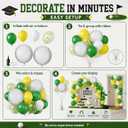 Golf Balloons, 12 Inch Green and Yellow Balloons with 18 Inch Golf Ball Foil Balloon White Yellow Green Confetti Latex Balloon for Men Boys Baby Shower Sport Game Theme Birthday Party Decorations