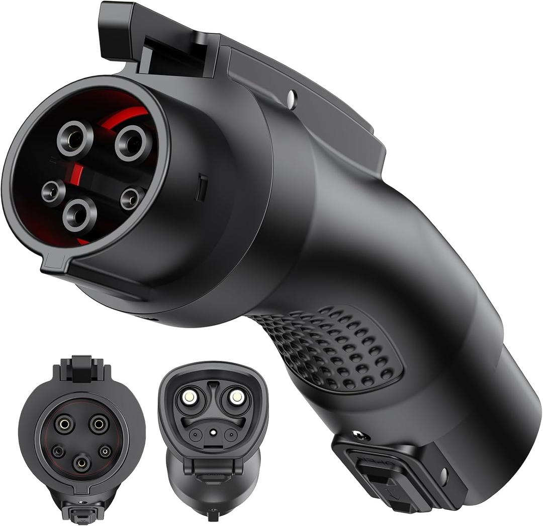 Tesla to J1772 Charger Adapter, IP65 Waterproof, 48 Amp & 250V, Seamless Integration with Safety Lock, Compatible with Tesla Wall Charger, Destination & Mobile Connectors for All J1772 EVs.