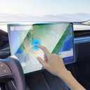 Tempered Glass Screen Protector for Tesla Model X/S 15" Center Control Touchscreen High Definition Touch Screen Protector 9H fit Tesla Model S Model X Accessories (Front, HD)