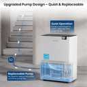 Gasbye Energy Star 2026 Dehumidifier with [ Pump] for Basement [44dB Quiet, Easy to Clean & Clog-Free], Max 75 Pints/Day, 16.5ft Drain Hose, Auto Shut-Off, Auto Restart, White