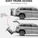 Young 200 lbs. Capacity Hitch Mounted 2-Bike Rack with Lock for Standard, Mountain, Fat Tire Bikes, fit Car, SUV, Van, RV, Trailer, Truck